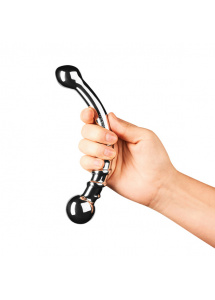 Stalowe dildo dwustronne - Le Wand Stainless Steel Bow  