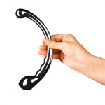 Stalowe dildo dwustronne - Le Wand Stainless Steel Hoop  