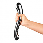 Stalowe dildo dwustronne - Le Wand Stainless Steel Contour  