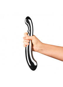 Stalowe dildo dwustronne - Le Wand Stainless Steel Contour  