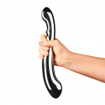 Stalowe dildo dwustronne - Le Wand Stainless Steel Contour  