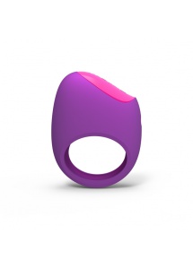 Sterowany aplikacją wibrujący pierścień na penisa - Picobong Remoji Lifeguard Ring Vibe  Fioletowy