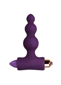 Stopniowany wibrujący korek analny - Rocks-Off Petite Sensations Bubbles Purple 
