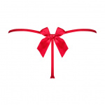 Stringi z kokardą - Obsessive Giftella Thong Red S/M