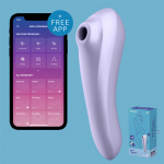 Stymulator bezdotykowy wibrator - Satisfyer Dual Pleasure Air Pulse Vibrator Fioletowy