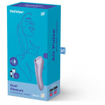 Stymulator bezdotykowy wibrator - Satisfyer Dual Pleasure Air Pulse Vibrator Fioletowy