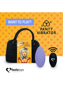 Stymulator do noszenia w majteczkach - Feelztoys Panty Vibe Remote Controlled Vibrator   Fioletowy