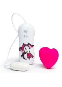 Stymulator łechtaczki - Tokidoki Silicone Pink Heart Clitoral Vibrator 