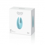 Stymulator łechtaczki z dwoma silniczkami - Ovo S4 Rechargeable Lay On Niebieski