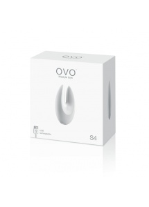 Stymulator łechtaczki z dwoma silniczkami - Ovo S4 Rechargeable Lay On Biały