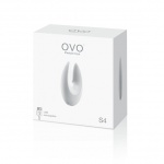 Stymulator łechtaczki z dwoma silniczkami - Ovo S4 Rechargeable Lay On Biały