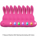 Stymulator łechtaczki z podświetleniem LED - Kama Sutra Rhythm Chari Multi Stimulator  Różowy