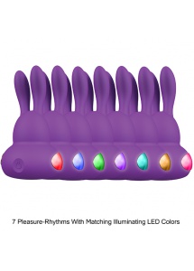Stymulator łechtaczki z podświetleniem LED - Kama Sutra Rhythm Chari Multi Stimulator  Fioletowy
