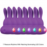 Stymulator łechtaczki z podświetleniem LED - Kama Sutra Rhythm Chari Multi Stimulator  Fioletowy