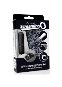 Stymulujące majteczki damskie zdalnie sterowane - The Screaming O Remote Control Panty Czarny