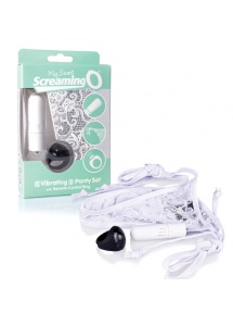 Stymulujące majteczki damskie zdalnie sterowane - The Screaming O Remote Control Panty Biały