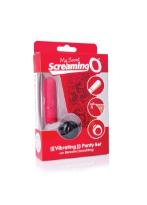 Stymulujące majteczki damskie zdalnie sterowane - The Screaming O Remote Control Panty Czerwony