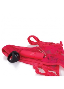Stymulujące majteczki damskie zdalnie sterowane - The Screaming O Remote Control Panty Czerwony