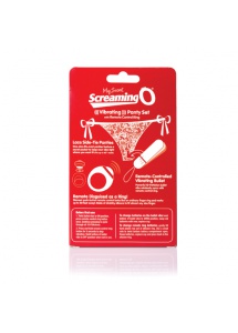 Stymulujące majteczki damskie zdalnie sterowane - The Screaming O Remote Control Panty Czerwony
