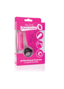 Stymulujące majteczki damskie zdalnie sterowane - The Screaming O Remote Control Panty Różowy