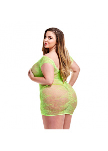  Sukienka koszulka zupełnie przejrzysta - Lapdance Jacquard Mini Dress   L/XL Zielony