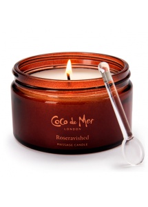 Luksusowa Świeca do masażu - Coco de Mer Massage Candle 200 gr  Róża i Drewno Sandałowe