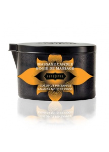 Świeca zapachowa do masażu  bez parfiny - Kama Sutra Massage Candle Kokos i Ananas - duża 170gram