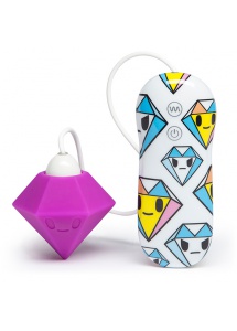 Symulator łechtaczki kolorowy - Tokidoki Silicone Purple Diamond Clitoral Vibrator 