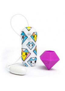 Symulator łechtaczki kolorowy - Tokidoki Silicone Purple Diamond Clitoral Vibrator 