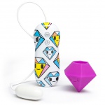 Symulator łechtaczki kolorowy - Tokidoki Silicone Purple Diamond Clitoral Vibrator 