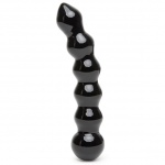 Szklane dildo - Fifty Shades of Grey Freed Glass Beaded Dildo Black 