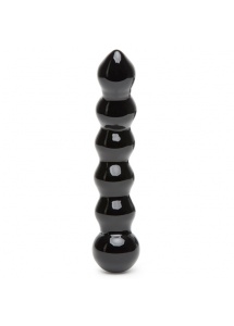 Szklane dildo - Fifty Shades of Grey Freed Glass Beaded Dildo Black 