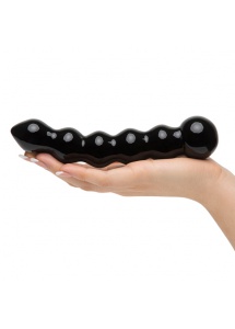 Szklane dildo - Fifty Shades of Grey Freed Glass Beaded Dildo Black 