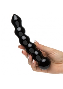 Szklane dildo - Fifty Shades of Grey Freed Glass Beaded Dildo Black 