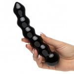 Szklane dildo - Fifty Shades of Grey Freed Glass Beaded Dildo Black 