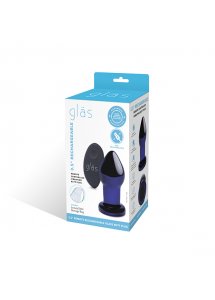 Szklany wibrujący korek analny - Glas Rechargeable Remote Controlled Vibrating Butt Plug