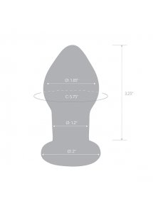Szklany wibrujący korek analny - Glas Rechargeable Remote Controlled Vibrating Butt Plug
