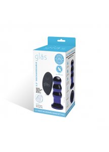 Szklany wibrujący korek analny sonda - Glas Rechargeable Remote Controlled Vibrating Beaded Buttplug