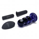 Szklany wibrujący korek analny sonda - Glas Rechargeable Remote Controlled Vibrating Beaded Buttplug