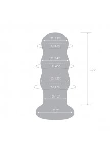 Szklany wibrujący korek analny sonda - Glas Rechargeable Remote Controlled Vibrating Beaded Buttplug