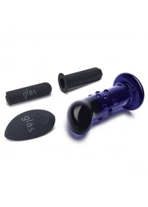 Szklany wibrujący masażer prostaty i punktu G - Glas Rechargeable Remote Controlled Vibrating Dotted G-Spot/P-Spot Plug 