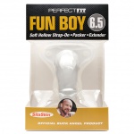 Sztuczny penis na uprzęży - Perfect Fit Fun Boy 16,5 cm  Przezroczysty