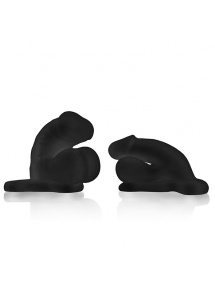 Sztuczny penis na uprzęży - Perfect Fit Fun Boy 16,5 cm  Czarny