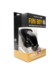 Sztuczny penis na uprzęży - Perfect Fit Fun Boy 16,5 cm  Czarny