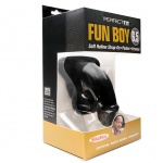 Sztuczny penis na uprzęży - Perfect Fit Fun Boy 16,5 cm  Czarny