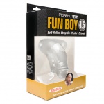 Sztuczny penis na uprzęży - Perfect Fit Fun Boy 11,5 cm  Przezroczysty