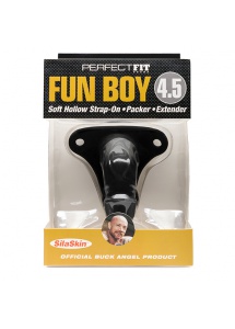 Sztuczny penis na uprzęży - Perfect Fit Fun Boy 11,5 cm  Czarny