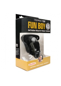 Sztuczny penis na uprzęży - Perfect Fit Fun Boy 11,5 cm  Czarny