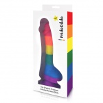 Tęczowe dildo z jądrami LGBT - Pride Dildo Silicone Rainbow Dildo with Balls 