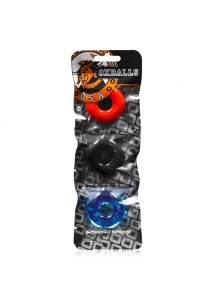 Trzy pierścienie na penisa - Oxballs Ringer of Do-Nut 1 Kolorowy